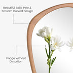 WallBeyond Asymmetrical Mirror, Irregular Wall Mirror, Wall Mirrors Decorative for Bedroom Living Room Entryway Hall, Wood Mirror for mid Century Modern Decor 36" H x 23" W