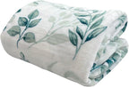 Serafina Home Throw Blanket: Velvelty Soft, Durable Fleece Accent for Bed or Couch (Teal and Gray Berries, 50 x 70 inches)