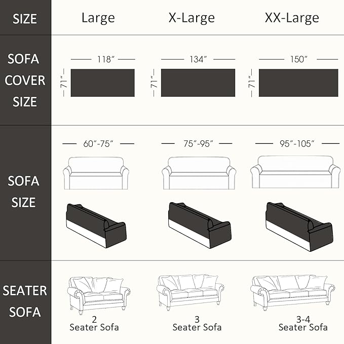 VClife Boho Aztec Couch Cover Extra Large Couch Cover for 3-4 Seat Sofa, Western White Slipcover Cover with Black Tribal Pattern, Soft Thick Chenille Furniture Sofa Covers wit Tassel, White, 71"X150"