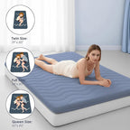Japanese Floor Mattress, 100% High Density Comfortable Foam, 4" Thicken Foldable Mattress Tatami Mat Sleeping Pad, Ideal for Comfort and Support, Kids Floor Lounger Pillow Bed Sofa, Blue, Twin