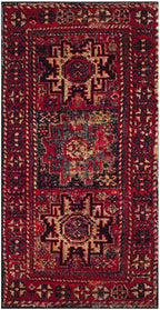 SAFAVIEH Vintage Hamadan Collection Accent Rug - 2'7" x 5', Red & Multi, Oriental Persian Design, Non-Shedding & Easy Care, Ideal for High Traffic Areas in Entryway, Living Room, Bedroom (VTH213A)