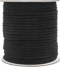 Tenn Well Black Macrame Cord, 165 Feet 5mm Wide Braided Cotton Rope for Macrame Plant Hangers, Wall Hangings, DIY Crafts, Halloween Decor