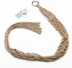 Mkono 4 Pack Macrame Plant Hangers Indoor Hanging Planter Basket Decorative Flower Pot Holder Jute Rope for Indoor Outdoor Home Decor 4 Legs 40 Inch, Brown