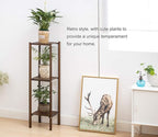 COPREE Bamboo Utility 3 Tier Plant Stand Rack Multiple Flower Pot Holder Shelf Indoor Outdoor Planter Display shelving unit for Patio Garden