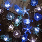 Ocean Themed Decorative Lights String of Marine Life Fairy String Lights Coastal Decor 10ft 30 LEDs Battery Operated with Remote Control for Beach Bedroom Decoration