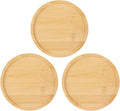 3 Pack Bamboo Saucer, 6 Inch Plant Saucer, 5" Cactus Plant Tray, Round Bamboo Tray for Modern Ceramic Flower Pot, Planter Pot, Cup Holder, Spoon Holder, Kitchen Utensil Rest