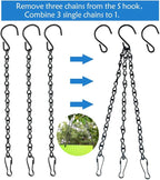 YINGFENG 6 Pack 19.7Inches Black Hanging Chains, Garden Plant Hangers, for Bird Feeders, Billboards, Chalkboards, Planters, Lanterns, Wind Chimes and Decorative Ornaments