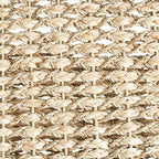 Household Essentials Handwoven Seagrass and Corn Husk Wicker Stair Basket with Iron Frame and Handles, Natural - style: Seagrass