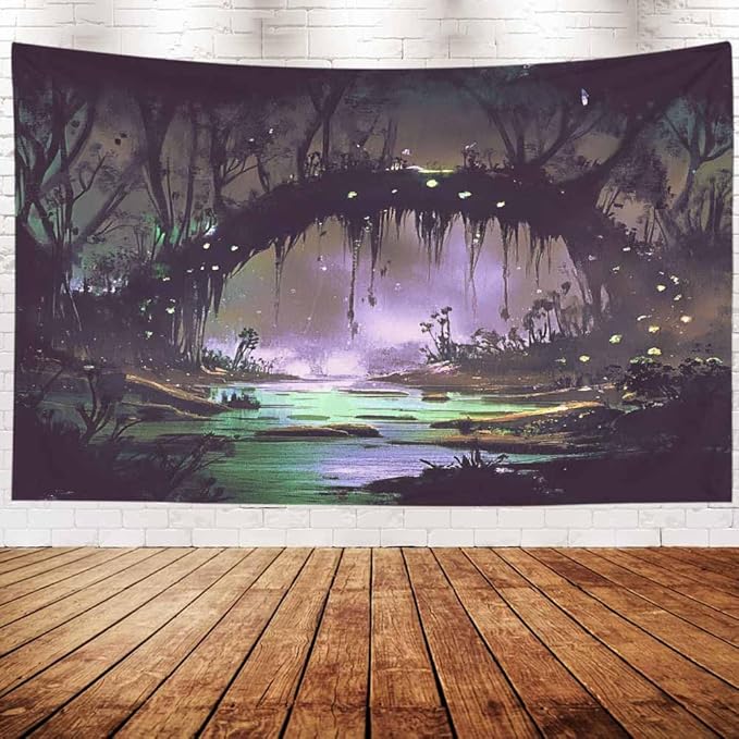 EMMTEEY Horror Tapestry Halloween Tree 80X60 Inch Large Tapestry Wall Art Hanging Tapetries for Bedroom Living Room Dorm Décor