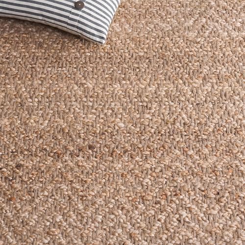 SAFAVIEH Natural Fiber Collection Accent Rug - 2' x 3', Natural, Handmade Farmhouse Fringe Jute, Ideal for High Traffic Areas in Entryway, Living Room, Bedroom (NF731A) - size: 2' x 3' (Rectangular)