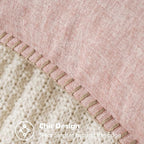 MIULEE Pack of 2 Valentines Day Couch Throw Pillow Covers 18x18 Inch Pink Farmhouse Decorative Pillow Covers with Stitched Edge Soft Chenille Solid Dyed Spring Pillow Covers for Sofa Bed Living Room