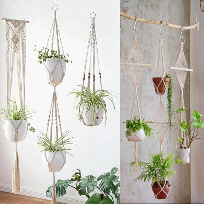 60Pcs Metal Rings,BetterJonny 6 Sizes Macrame Hoops Ring Silver Craft Hoops Thick Plant Hangers Dog Collars Metal O Rings for Home Decorations DIY Crafts and Wall Hanging Crafts