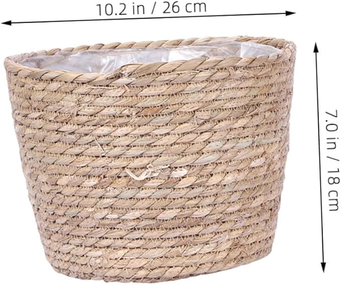 Large Storage Willow Flower Basket Seagrass Plant Basket Woven Planter for Plants