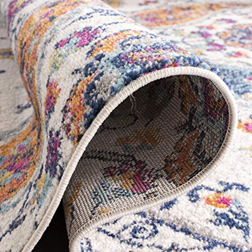 SAFAVIEH Madison Collection Runner Rug - 2'3" x 10', Cream & Multi, Boho Chic Glam Paisley Design, Non-Shedding & Easy Care, Ideal for High Traffic Areas in Living Room, Bedroom (MAD600B) - color: Cream/Multi, size: 2'3" x 10' (Runner)