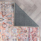 Rugshop Multi Transitional Distressed Area Rug — Machine Washable & Non‑Slip, 6' 6" X 9' for Living Room, Bedroom and Home Office - size: 6'6" x 9' (Rectangular)