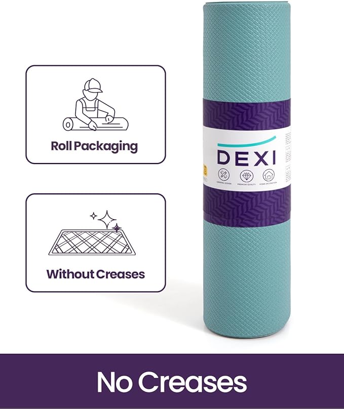 DEXI Kitchen Floor Mats Cushioned Anti Fatigue,17x59, Standing Runner Rug Waterproof, Comfort Memory Foam Padded for Front Sink Laundry, Turquoise