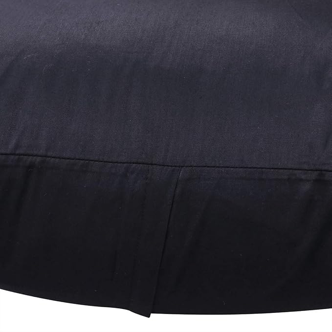 Thmyo 4-Pack 100% Cotton Comfortable Solid Decorative Throw Pillow Case Square Cushion Cover Pillowcase Sublimation Blank Pillow Covers Christmas DIY Throw Pillowcase for Sofa(24x24inch/60x60cm,Black)