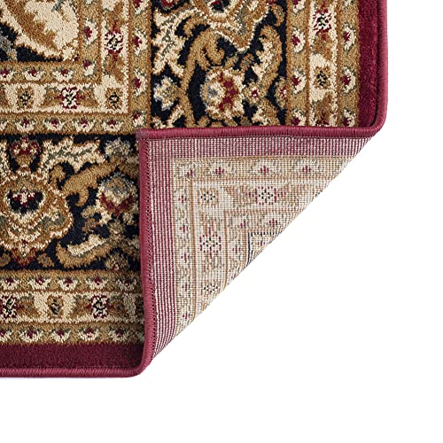 9x12 Area Rug for Living Room, Dining Room, Bedroom, Entryway | Alfombras para Salas | Large Rugs for Indoor | Traditional, Oriental | Red 8'9'' x 12'3'' - color: Red - Princeton, size: 8'9" x 12'3" (Rectangular)
