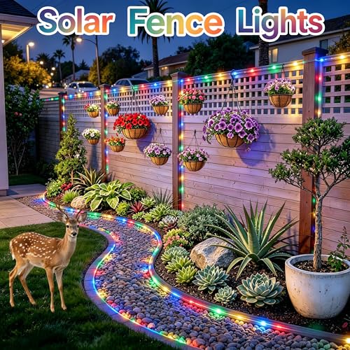 LairtPOW Solar Rope Lights Outdoor, 39FT 100 LED Solar Trampoline Lights with 8 Modes, IP67 Waterproof Color Changing LED Rope Lights for Trampoline Backyard Patio Tree Christmas Decor, Multicolor - color: Multicolor, size: 100 LED