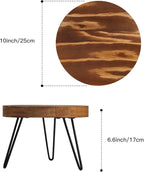Plant Stand, Indoor/Outdoor Wooden Plant Stands, Mid-Century Plant Table Round Plant Stool for Large Plants , Single Plant Stand for Living Room, Balcony, Office