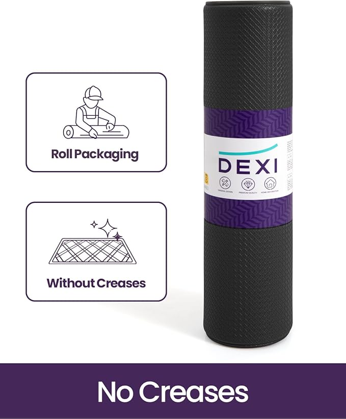 DEXI Kitchen Floor Mats Cushioned Anti Fatigue, 23x86, Large Long Standing Runner Rug Waterproof, Comfort Memory Foam Padded for Front Sink Laundry, Black