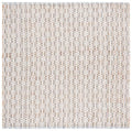 SAFAVIEH Natural Fiber Collection Area Rug - 6' Square, Natural & Light Blue, Handmade Jute & Wool, Ideal for Living Room, Bedroom, Dining Space (NFB225M) - color: Natural/Light Blue, size: 6' x 6' (Square)