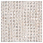 SAFAVIEH Natural Fiber Collection Area Rug - 6' Square, Natural & Light Blue, Handmade Jute & Wool, Ideal for Living Room, Bedroom, Dining Space (NFB225M) - color: Natural/Light Blue, size: 6' x 6' (Square)