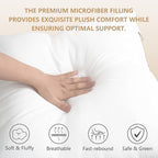 Luxury Pillow Inserts, Pack of 4, 16 x 16 inches Hypoallergenic Ultra Soft White Polyester Microfiber Durable Couch Cushion Fillers