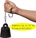 Chain for Hanging Plants,11 Inch Black Hanging Chain, Small Hanging Basket Chain Kits with Hooks for Bird Feeder Hanging Basket Extender Porch Wind Chime (Black, 11 Inch-6PCS)