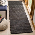 SAFAVIEH Natural Fiber Collection Runner Rug - 2'3" x 6', Charcoal, Handmade Jute, Braided Woven Design, Ideal for Living Room, Bedroom (NF212C) - color: Charcoal, size: 2'3" x 6' (Runner)