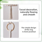 3-Tier Macrame Hanging Basket - Cotton Rope Fruit & Vegetable Storage Organizer, Boho Decor Kitchen Hanging Baskets with Hooks, Decorative Plant Holder for Home, Farmhouse, Grocery (Natural, 12")
