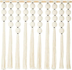 RUIZHIXUAN Large Macrame Wall Hanging Macrame Ball Wall Hangings Tapestry Cotton Textile Boho Wall Decor Art Bohemian headboard Handwoven 39" Wx38” L(Cream)