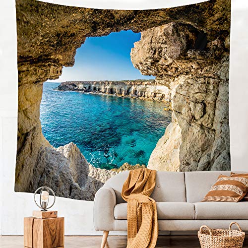 Llamazing Forest Home Decor Tapestry - Living Room Bedroom Decoration Curtain - Magic Landscape (Sea, 78''L60''W) - color: Sea, size: 78"L x 60"W