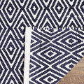 SAFAVIEH Boston Collection 8' x 10' Navy BOS682D Handmade Flatweave Cotton Area Rug - color: Navy, size: 8' x 10' (Rectangular)