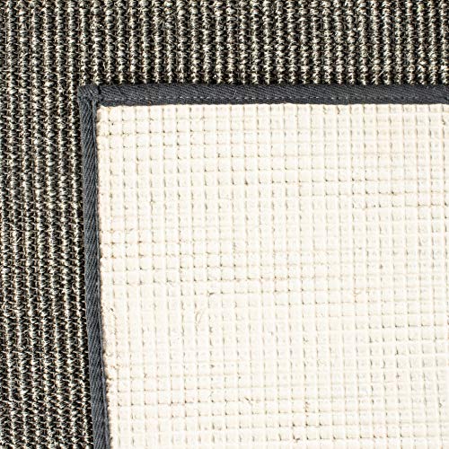 Martha Stewart x SAFAVIEH Area Rug Collection - 2'3" x 8' Runner, Charcoal, Sisal & Jute, Farmhouse Style, Ideal for Living Room, Bedroom, Foyer, Hallway (MSR9501F) - color: Charcoal, size: 2'3" x 8' (Runner)