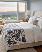 Serafina Home Throw Blanket: Velvelty Soft, Durable Fleece Accent for Bed or Couch (Multicolored Boho, 50 x 70 inches)