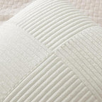 MIULEE White Decorative Throw Pillow Covers 20x20 Inch for Couch Bed Sofa Pack of 2 Boho Farmhouse Throw Pillows Soft Cross Corduroy Patchwork Textured Cushion Cases