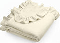 Muslin Ruffled Baby Blanket, Extra Large 52 x 52 Inches, Soft Breathable Cotton Crib Blanket for Newborn Infant Toddler (Pale Yellow-Ruffled, Printed)