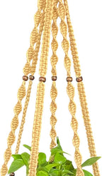 Plant Hanger Macrame Hemp Rope 6 Legs 51 Inches for Indoor Outdoor, Living Room, Kitchen, Deck, Patio, High and Low Ceiling with Size of 10-12 inches Without The Pot