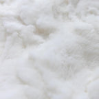 MOOX Rabbit Fur Throw Pillow Covers Decorative Fluffy Soft Fuzzy Plush Luxury Genuine Animal Skin Lumbar Pillow 12"x20" Cushion Cover, Sofa, White