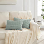 Fancy Homi 4 Packs Decorative Throw Pillow Covers for Living Room Couch Bed, Modern Farmhouse Boho Home Decor, Accent Cushion Case (12 x 24-Inch, Grey Blue)