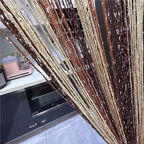 ave split Decorative Door String Curtain Wall Panel Fringe Window Room Divider Blind Divider Tassel Screen Home 100cm200cm (#018317) - color: #018317