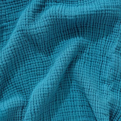 Muslin Blanket - Pure 100% Turkish Cotton Airy Soft Light Versatile Gauze Throw Blanket for Bed, Couch, Sofa (Petrol Blue, Throw Size (50" x 66" inch)) - color: Petrol Blue, size: Throw Size ( 50" x 66" inch )