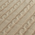 NTBAY 100% Pure Cotton Cable Knit Toddler Blanket, Super Soft Warm Breathable 30x40 Baby Blanket for Crib, Stroller, Nursery, Travel, Newborn, 30x40 Inches, Apricot - color: Apricot