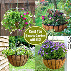 Legigo 3 Pack 16 Inch Hanging Basket Coco Liners Replacement, 100% Natural Round Coconut Coco Fiber Planter Basket Liners for Hanging Basket Flowers/Vegetables - color: 3pcs, size: 16 Inch
