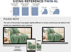 YUSOKI Twin XL Blanket Single Layer,Weight(3.1lb),370GMS-3D Stylish Design for Gift Home Decor (Sage Green,65"x90")