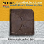 Thgonwid Unstuffed Moroccan Ottoman Pouf Cover, Ottoman Footstool Storage Solution, Bean Bag Chair, Foot Rest, Deep Coffee - color: Deep Coffee