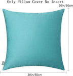Thmyo 4-Pack 100% Cotton Comfortable Solid Decorative Throw Pillow Case Square Cushion Cover Pillowcase Sublimation Blank Pillow Covers DIY Throw Pillowcase for Sofa Bedroom(20x20 inch/ 50x50cm,Green)