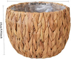Handwoven Seagrass Plant Basket - Lightweight Decorative Storage for Indoor Garden(7.87inch)