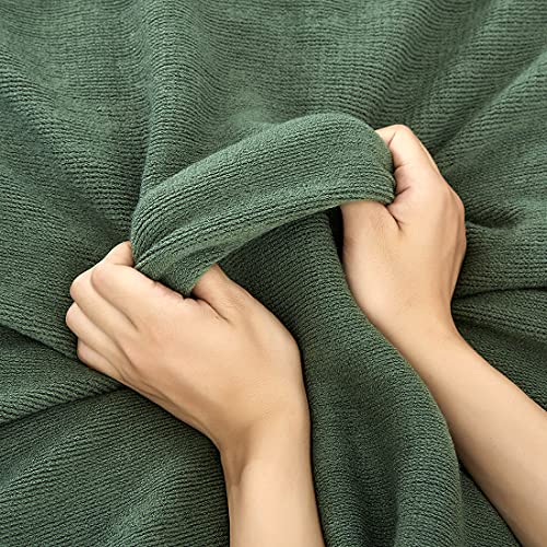 Homiest Decorative Knitted Throw Blanket with Fringe Soft & Cozy Tassel Blanket for Couch Sofa Bed (Dark Green, 50x60) - color: Dark Green, size: 50" x 60"